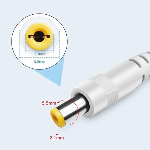 12V Power Supply, 12 Volt 2A 24W DC Power Supply, White LED Power Adapter, AC 110V to 12V Wall Mounted Transformer Plug for LED Strip Lights with 5.5/2.1 DC Female Connector