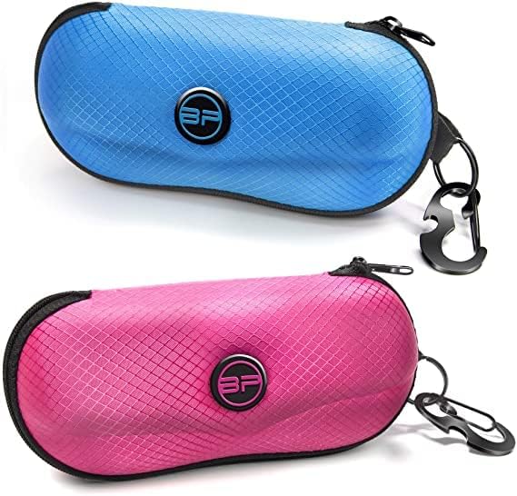 BLUPOND Sunglasses Case Semi Hard EVA Shell with Metal Hanging Hook Belt Clip Sun Glasses Storage