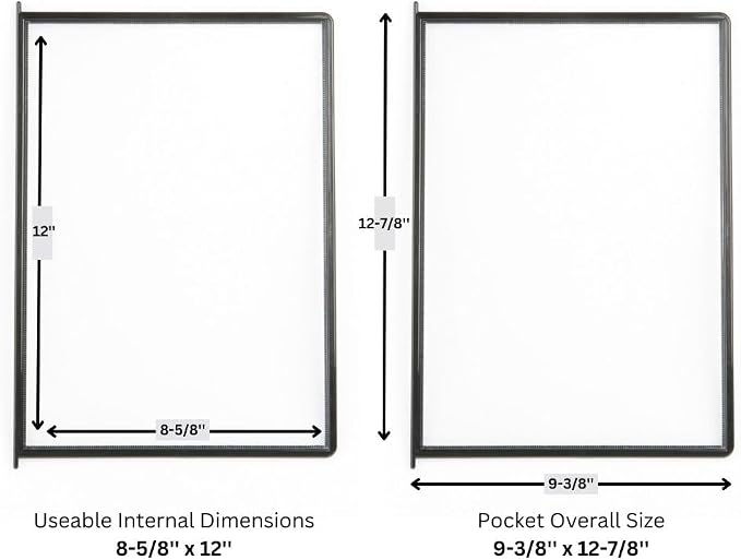 Tarifold Desktop Reference System, 10 Pockets, Easy-Load Design, Black | 10 double-sided polypropylene pockets hold 20 letter-size sheets, sturdy metal base, quick-find indexing, easy to assemble