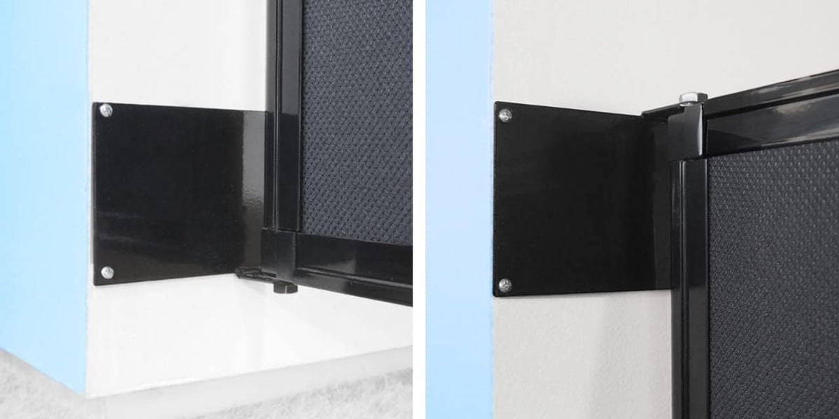 Wall-Mounted Sliding StraightWall Room Divider | Adjustable Widths | Locking Wheels | Room Separator | Up to 11'3" Wide x 5' Tall Caribbean Fabric Panels