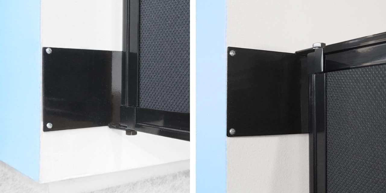 Wall-Mounted Sliding StraightWall Room Divider | Adjustable Widths | Locking Wheels | Room Separator | Up to 11'3" Wide x 6'10" Tall Warm Pebble Fabric Panels