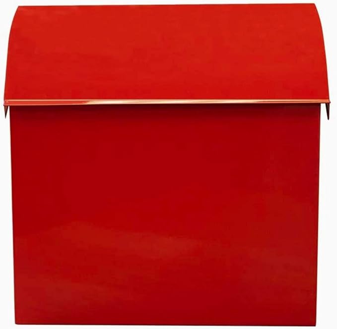 NACH Large Mailbox for House, 12.4”x7.1”x11.8 Red Mailboxes for Outside, Waterproof Mailbox - Baxter-Style Wall Mount Mailboxes for Outside