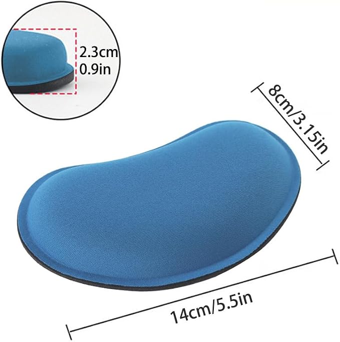 MXCOIRTP Wrist Rest for Mouse, Ergonomic Memory Foam Wrist Cushion Support Pad, Mouse Wrist Pad with Non-Slip Base for Typing Pain Relief, Office, Home, Gaming, Computer, Blue