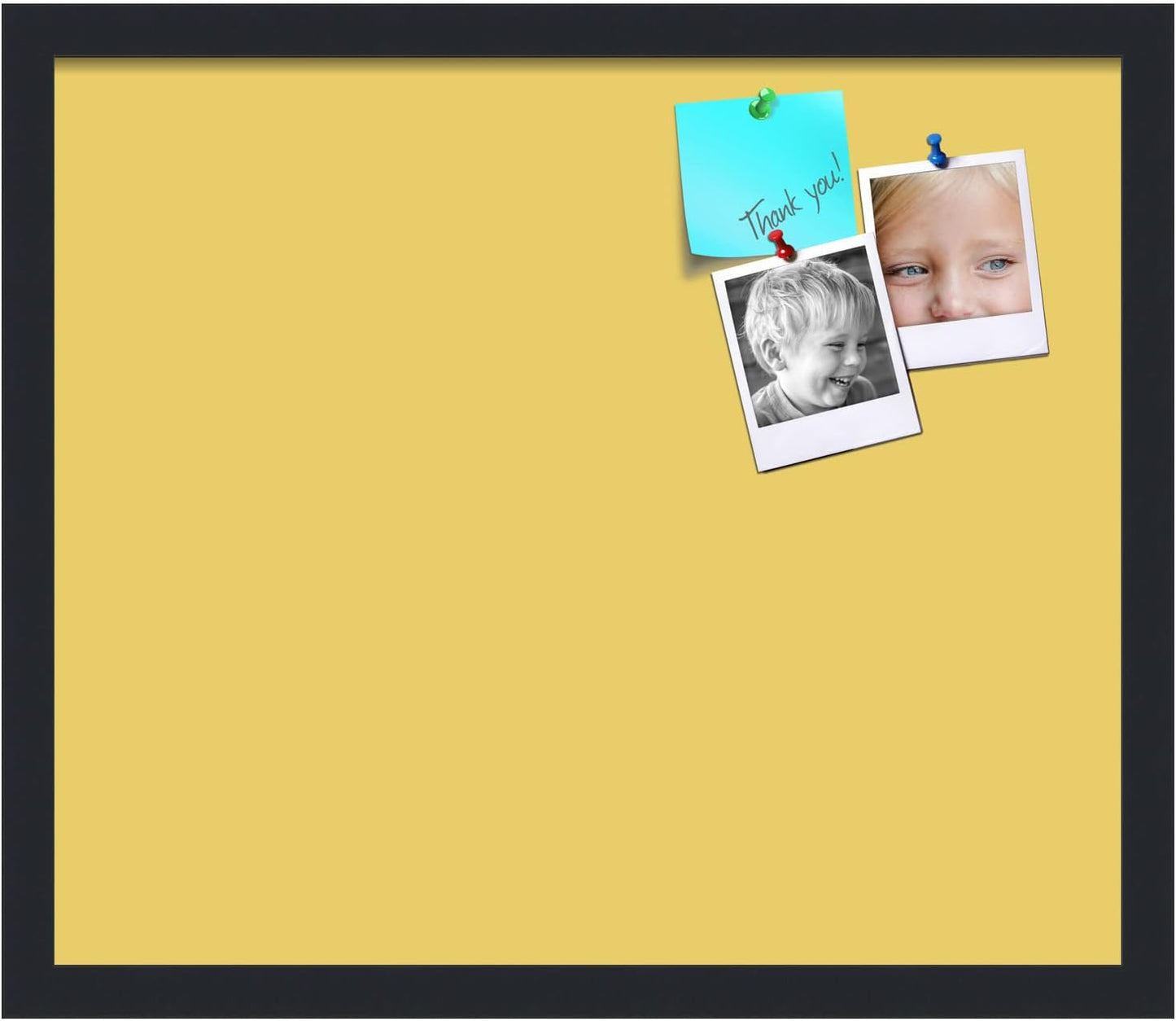 PinPix 20x17 Inch Cork Bulletin Board. This Decorative Framed Pin Board Comes with Honey Pastel Design and a Satin Black Frame. Ideal for Home Office Decor or Message Board (PinPix-1810)