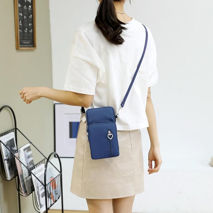 Small Crossbody Bag for Women - Mini Phone Purses with Crossbody Strap and Wallet - Nylon Arm Bag