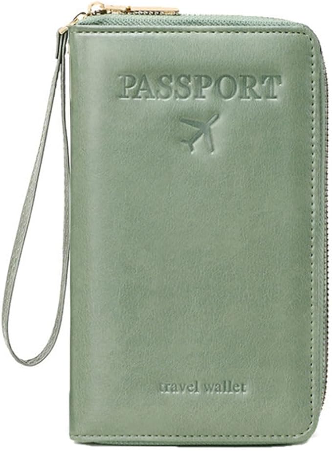 Passport Holder for Travel Women and Men RFID Blocking Passport Holder with Zipper Multi-functional Passport Wallet Passport Case Passport cover Travel Essentials