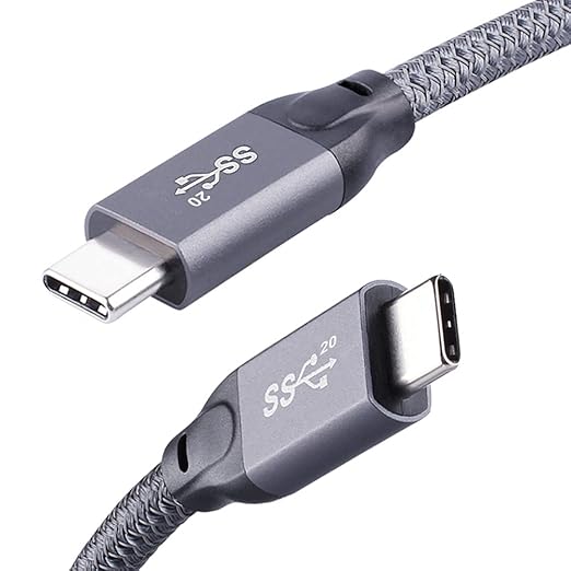 QCEs Short USB C to USB C 3.2 Gen 2 Cable 1.65Ft, 20Gbps High Speed Data Transfer, 4K Display, 100W Fast Charging for SSD Samsung T9 T7, SanDisk, Crucia X10 X9, SSK, Mac,PC, iPhone 17/16, Android