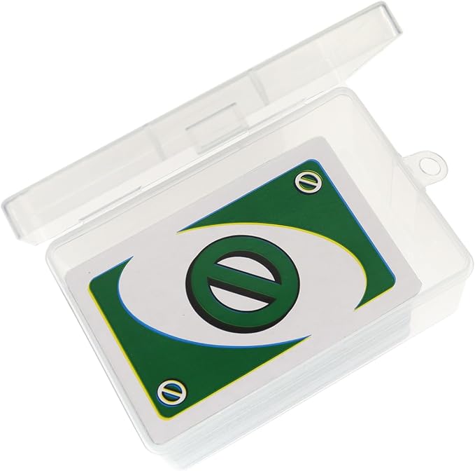 Plastic UNO Card Box Case, High Capacity Playing Card Case Holder Storage Box, Clear Card Deck Case (NO Cards) (Set of 8)