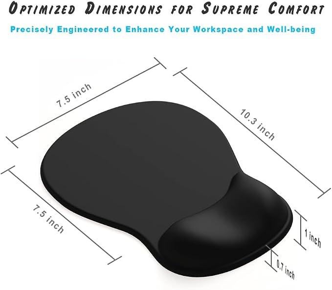 ErgoComfort Gel Wrist Rest Mouse Pad-Ergonomic Office Mousepad with Wrist Support-Non-Slip, Design Desk Accessories Mat for Home&Game Decor (06Minty Dream)