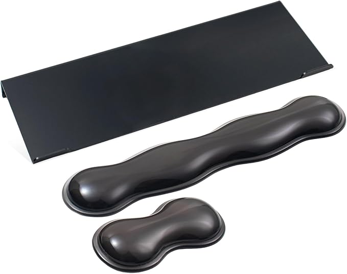 Computer Acrylic Keyboard Stand for Desktop, Ergonomic Clear Gel Wrist Rest for Keyboard and Mouse,Laptop,Typing