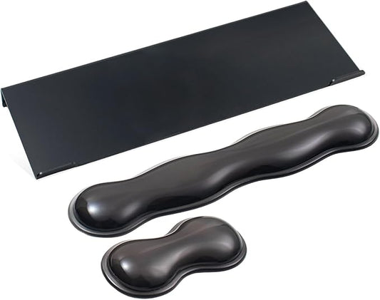 Computer Acrylic Keyboard Stand for Desktop, Ergonomic Clear Gel Wrist Rest for Keyboard and Mouse,Laptop,Typing