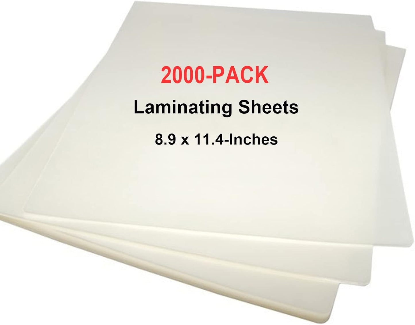MPRT Laminating Sheets, 3 Mil Clear Thermal Laminating Pouches 8.9 x 11.4 Inches Laminate Sheet Paper for Laminator, 2000-Pack