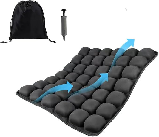 Seat Cushion-Inflatable Airplane seat Cushion for Long Flights, Travel Cushion for Office，Chairs,Car and Wheelchair.Portable and Ergonomically Designed Cushion.