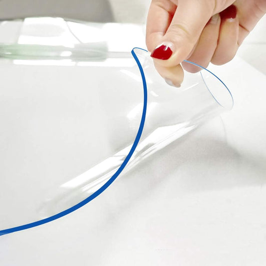 ECO-Friendly PVC Waterproof Table Cover for Dining Table or Office Desk Conference Table Countertop 44 x 70 Inch Clear Table Cloth Protector 1.5mm Thick PVC Plastic Desk Protector Clear Desk Mat etc