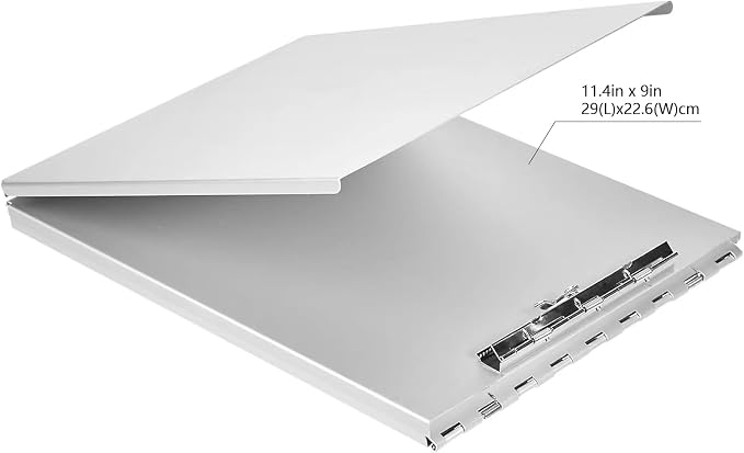 Amazon Basics Aluminum Form Holder Storage Clipboard, 12.5" x 9" Silver (Pack of 2)