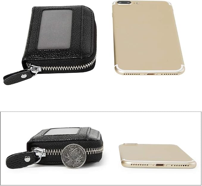 Women's RFID Blocking 12 Slots Credit Card Holder Leather Accordion Wallet