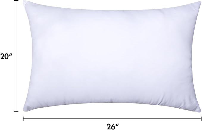 MIULEE 20x26 Inch Throw Pillow Insert for Couch Sofa Bed | Premium Virgin Filling, Soft Brushed Fabric, Rectangle Decorative Pillow, Lumbar Back and Neck Support