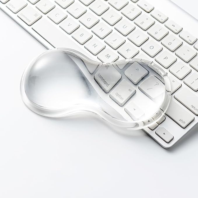 Clear Gel Mouse Wrist Rest, Wrist Support Wrist Pad for Typing Pain Relief, Ergonomic Cool Wrist Rest for Mouse, Hand Mouse Wrist Rest for Office, Gaming, Computer, Laptop - Transparent