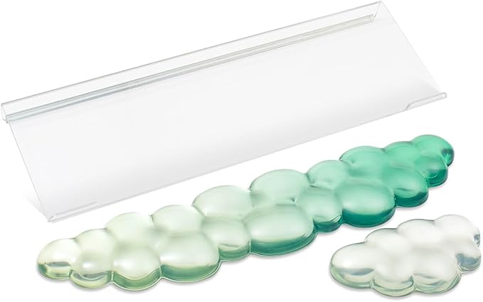 Cloud Gel Wrist Rest for Computer Keyboard and Mouse - Acrylic Keyboard Stand for Desk, Ergonomic Keyboard Riser with Wrist Rest Support for Mouse