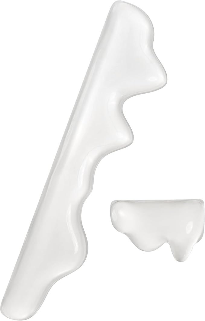 Ergonomic Gel Wrist Rest for Keyboard and Mouse, Cute Silicone Wrist Rest for Computer Keyboard 60%/68%/75% (White)