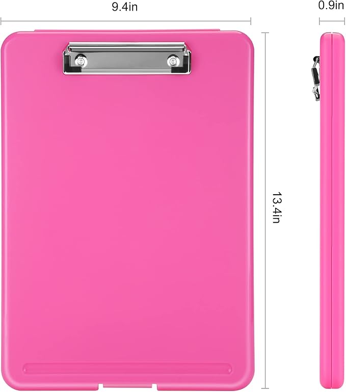 Sooez Clipboard with Storage, Plastic Nursing Clip Board, 8.5" x 11", Work | Sturdy Clipboards Foldable, Cute Hanging Clip Board Case, Teacher, Classroom Must Haves, Office School Supplies, Women & Men
