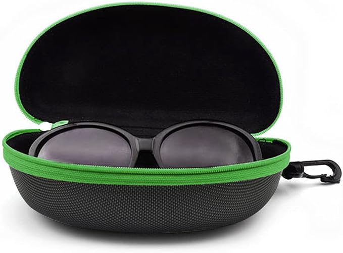 3pcs Zipper Hard Shell Sunglasses Case and Eyeglasses Case Portable Travel Glasses Case with Plastic Hook