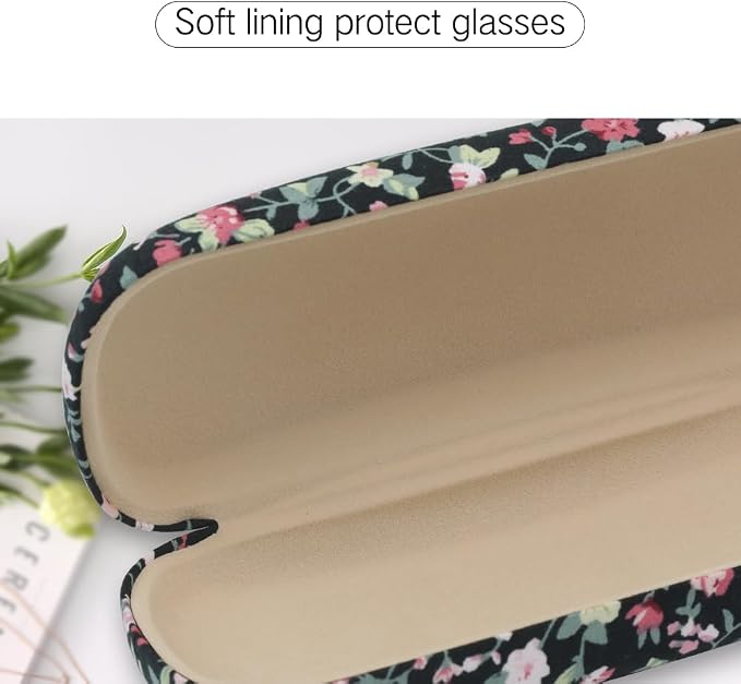 PERFECTSIGHT Hard Shell Eyeglasses Case, Kawaii Protective Glasses Case for Kids, Cute Eyeglass Case for Women Men Girls