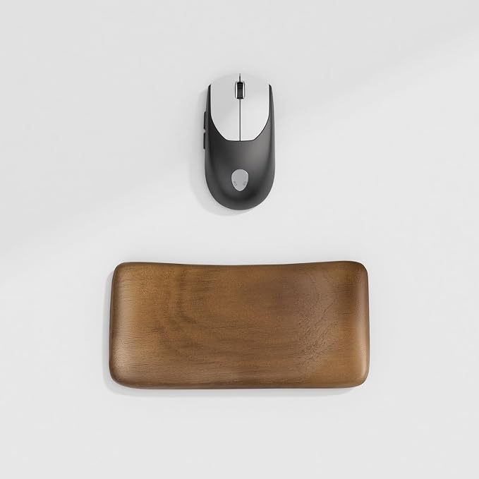 Mouse Wrist Rest for One-Hand Gaming Keypad, Ergonomic Walnut Rest | Ergonomic Design for Wrist Pain Relief, Easy to Clean and Smooth No Odor, Support Wrist to Coding Typing and Playing