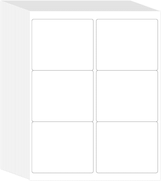 L LIKED Printable Shipping Address Labels, 500 Sheets, 3-1/3" x 4" Sticker Labels for Laser/Inkjet Printing, Matte White - 3000 Labels.
