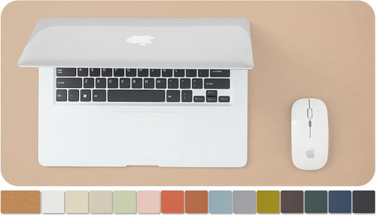 Cork Apricot Desk Mat - Dual-Sided Desk Pad for Office and Home - Desk Organization and Accessories - Ideal for Large Mouse Pad and Desk Mats on Top of Desks(23.6"x 11.8")