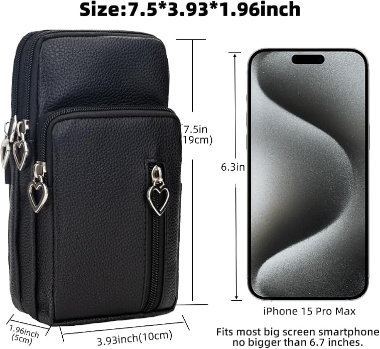 Small Crossbody Bag for Women - Mini Phone Purses with Crossbody Strap and Wallet - Nylon Arm Bag