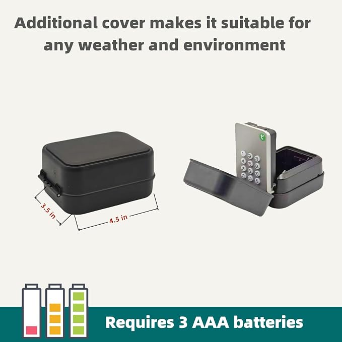 Smart Key Lock Box for Outdoor, Waterproof Key Safe with Code, APP Bluetooth Control Lockbox