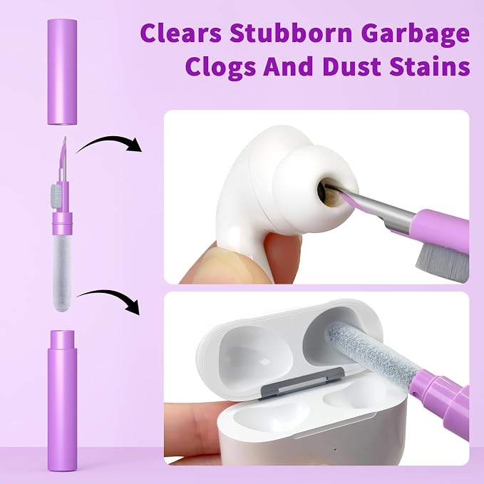 Cleaner Kit for Airpod, Phone Earbud Cleaning Putty, fit for iPhone Speaker | Cleaning Kit fit for iphone port Earbud Phone Ear Wax Dirt, Cleaning with Putty, Cleaning Pen, Cleaning Cloth & Brushes