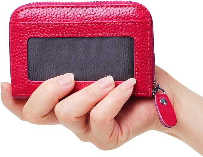 Women's RFID Blocking 12 Slots Credit Card Holder Leather Accordion Wallet