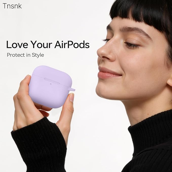 for AirPods 4 Case with Magnetic Cover, TNSNK Silicone AirPod 4 Case Cover Compatible with Apple Airpods 4th Gen 2024, Shockproof Protective Cases for Women Girly with Cleaner Kit and Keychain