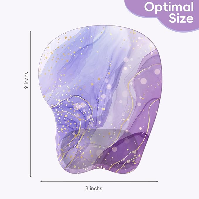 Upgrade Ergonomic Mouse Pad,Non Slip Mousepad Wrist Rest Support for Office, Computer, Laptop & Mac(B-Light Purple)
