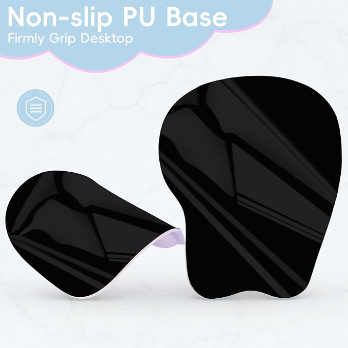 Upgrade Ergonomic Mouse Pad,Non Slip Mousepad Wrist Rest Support for Office, Computer, Laptop & Mac(B-Pink Blue Marble)