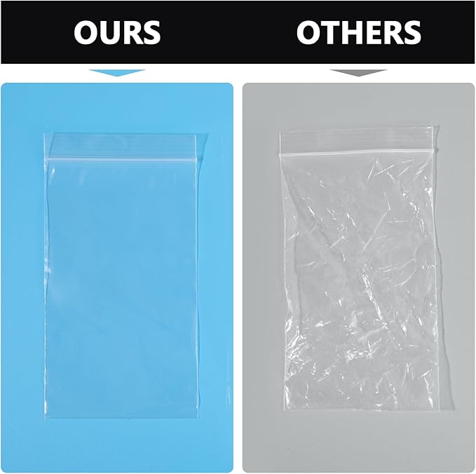 500 PCS 3" x 5" Small Plastic Bags for Jewelry Mini Clear Plastic Poly Bag 2 Mil with Resealable Lock Seal Zipper for Storage Gifts Candy Screws