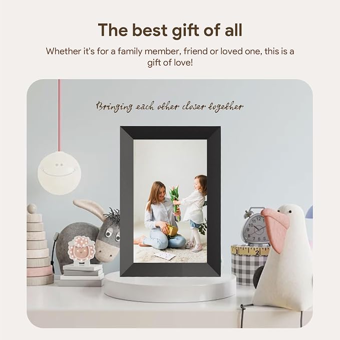 Uhale Digital Picture Frame 10.1, WiFi Digital Photo Frame with App | WiFi app sharing, 10.1-inch HD touch screen, 16GB storage, auto rotate, gift for mom,parents,Grandparents