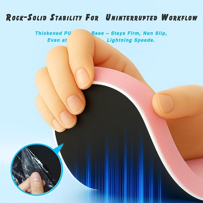 ErgoComfort Gel Wrist Rest Mouse Pad-Ergonomic Office Mousepad with Wrist Support-Non-Slip, Design Desk Accessories Mat for Home&Game Decor (09PinkSerenity Set)
