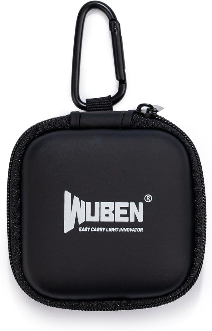 WUBEN G5 Flashlight Holster, EDC Mini Flashlight Pouch 75 * 75 * 30mm, Portable Storage Carry Case with Carabiner Clip for Outdoor Camping Hiking (Flashlight Not Included) | EVA Storage Pouch, Compact Portable Carry Case for EDC Tools, Headphones & Sma...