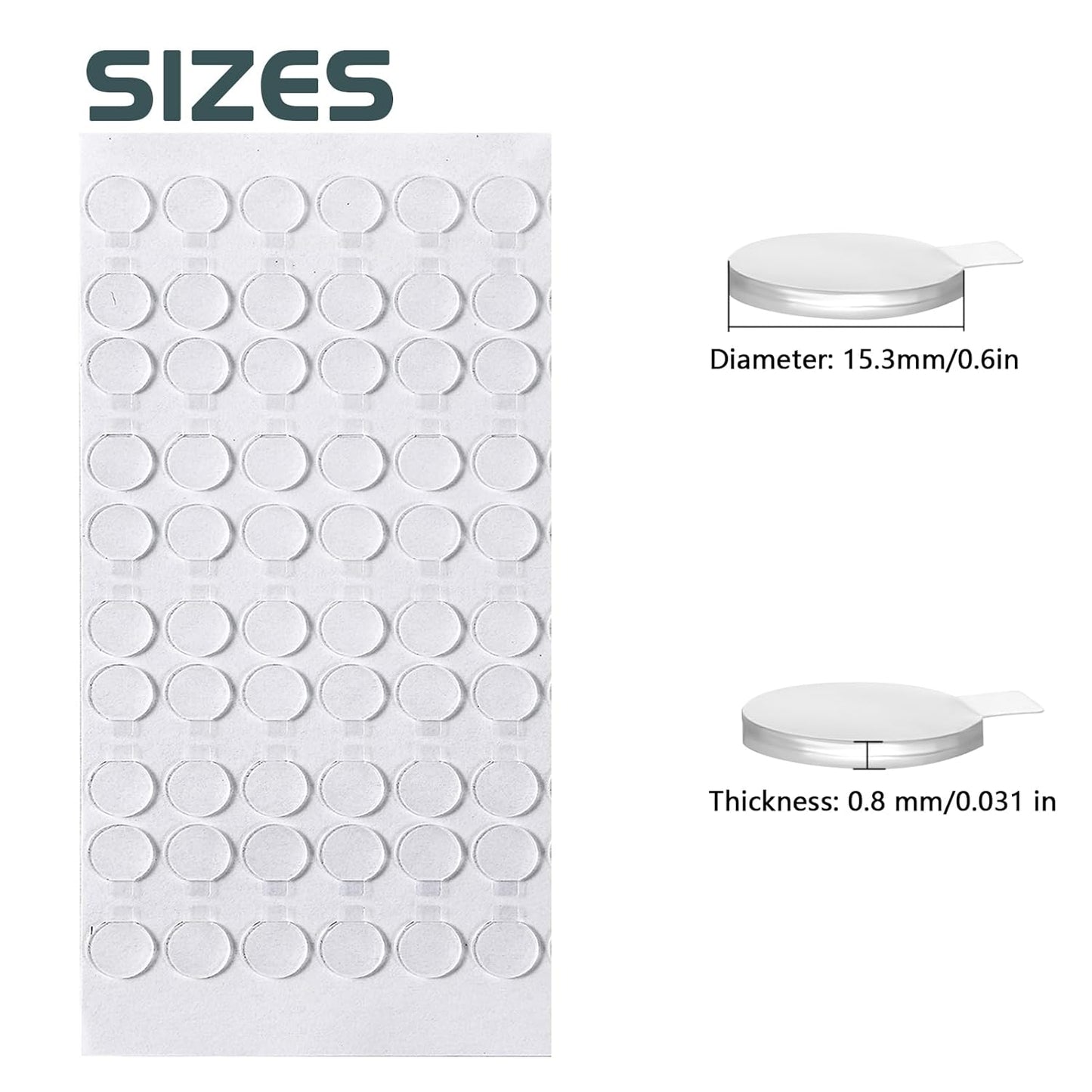 Adhesive Stick dots Two-Sided Sided Mounting Putty Stick Tack for Wall Hanging Crafts Balloons Festival Party Decorations,Clean Removable(0.6"*0.6"-80)