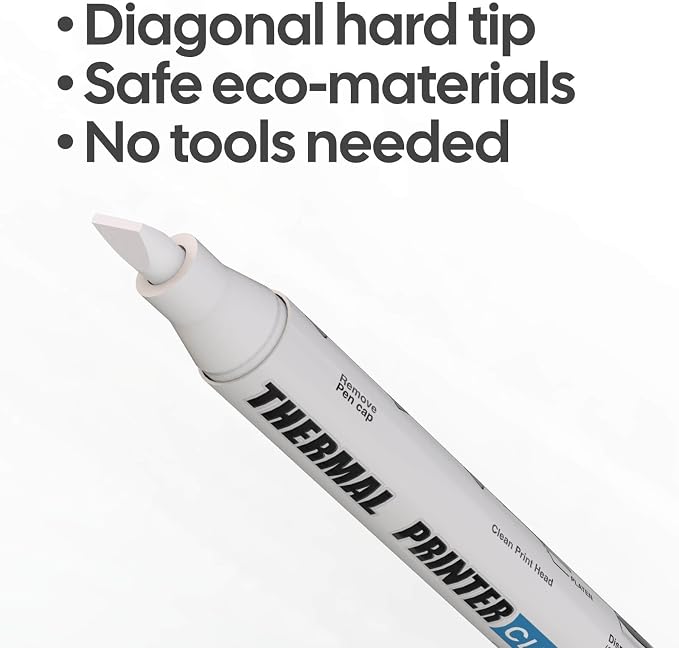 Thermal Printer Cleaning Pen 10 Pack – Printhead Cleaner for Thermal Receipt, Shipping Label, POS & Card Printers, Safe & Easy Maintenance Tool