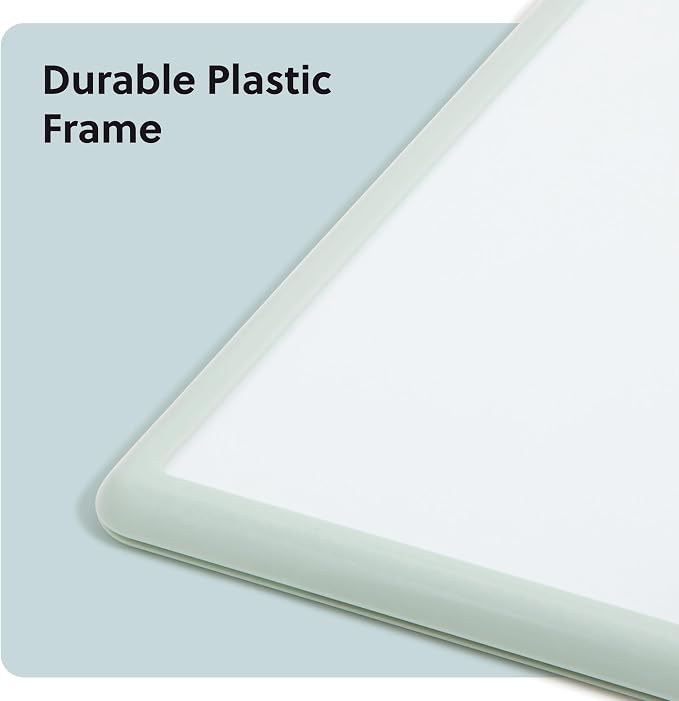 U Brands Dry Erase Whiteboard, 11" x 14", Small Whiteboard, Green Frame