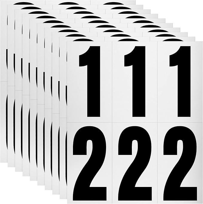 2 PACK,120 Numbers, Reflective Adhesive Mailbox Number Pack, 3", Waterproof Number Stickers for Signs, Door, Cars, Trucks, Home, Business, Address Number