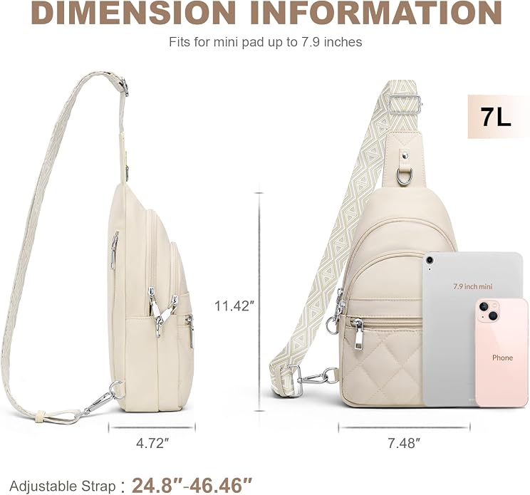 Sling Bag for Women, Anti-Theft RFID Crossbody Purse Travel