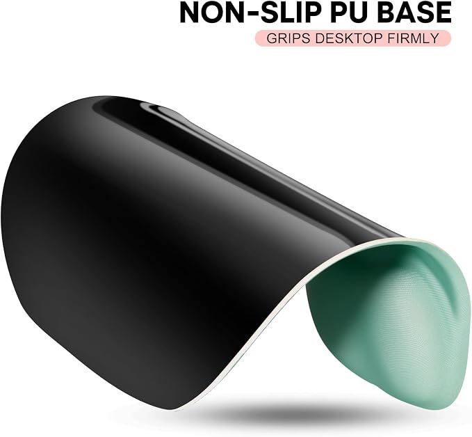 JIKIOU Ergonomic Mouse Pad with Gel Wrist Rest 2 Pack, Portable Small Green | Upgraded-Prevent Gel Leakage, Ergonomic Design for Pain Relief, Cooling Gel filled, Smooth Lycra Surface, Non-Slip PU Base