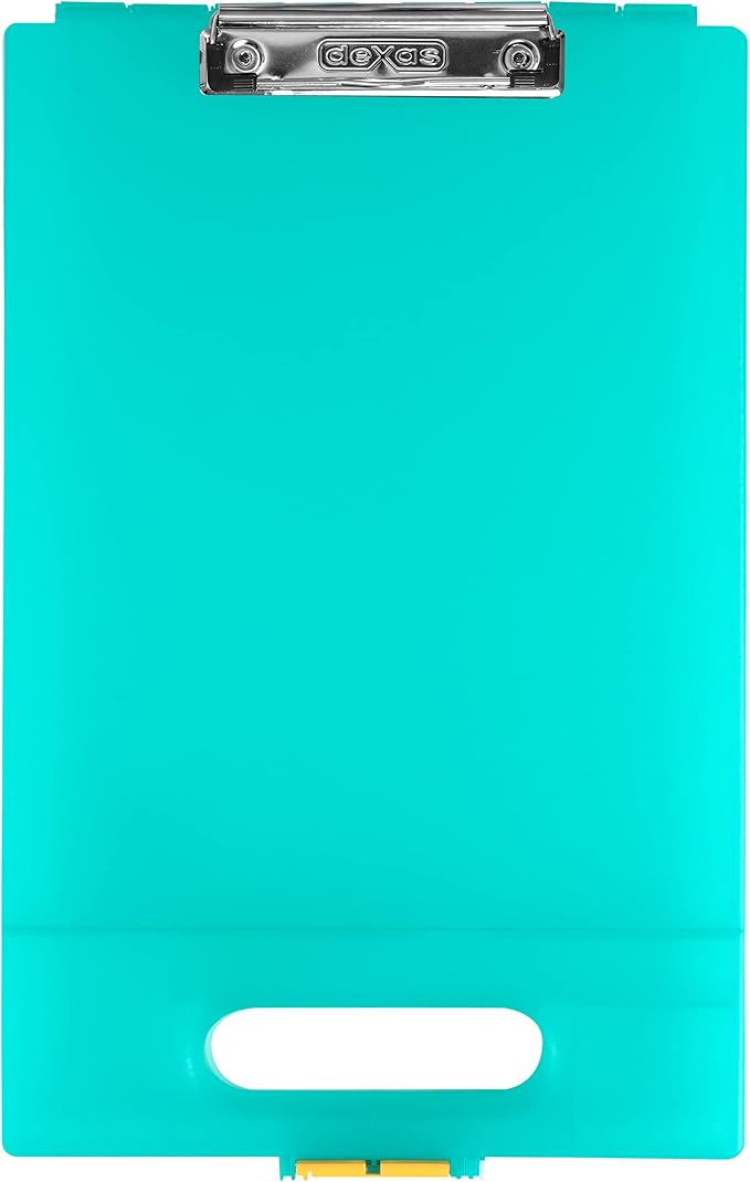 Dexas Clipcase Storage Clipboard with Handle, Aquamarine