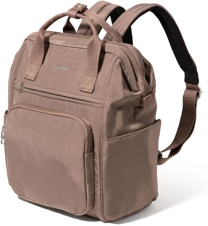 Baggallini Securtex Anti-Theft Windsor Backpack for Travel, Work & College, RFID & Locking Zipper, Up to 16" Laptop
