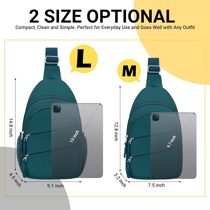 Tuwubi Crossbody Bags for Women, Sling Bag for Men | Small Hiking Backpack Shoulder Bag Lightweight for Outdoors Travel
